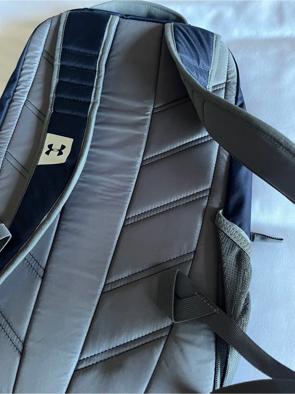 Under Armour UA Team Hustle Storm Backpack Navy Blue Unisex Laptop School Bag